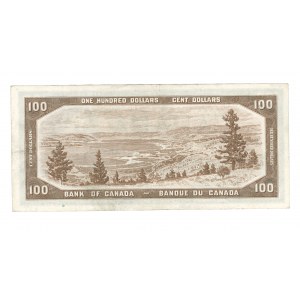Bank of Canada 1954 $100 Devil's Face Banknote A/J BC-35c