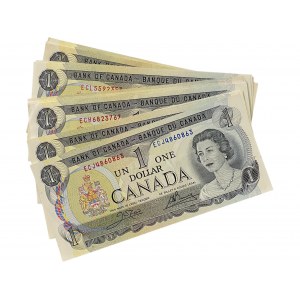 Bank of Canada 1973 $1 Banknotes Lot BC-46b (35 Pieces)