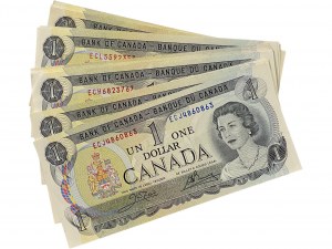 Bank of Canada 1973 $1 Banknotes Lot BC-46b (35 Pieces)