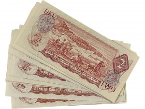 Bank of Canada 1974 $2 Banknotes Lot (17 Pieces)