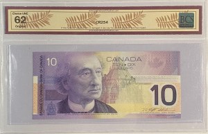 Bank of Canada 2001 $10 Banknote FDT BC-63aA