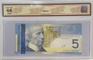 Bank of Canada 2006 $5 Banknote APN BC-67bA