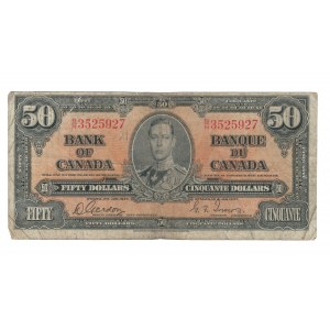 Bank of Canada 1937 $50 Banknote B/H BC-26b