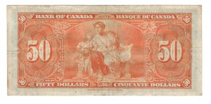 Bank of Canada 1937 $50 Banknote B/H BC-26b