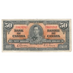 Bank of Canada 1937 $50 Banknote B/H BC-26b