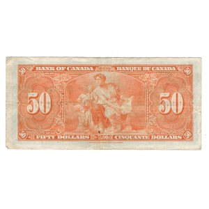 Bank of Canada 1937 $50 Banknote B/H BC-26b