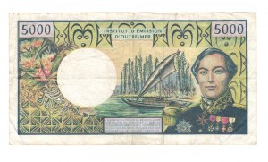 French Pacific Territories 1996 5000 Francs Banknote