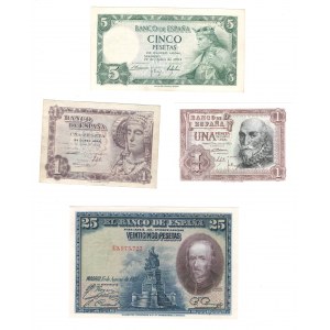 Spain Banco De Espana Banknote Lot (4 Pieces)