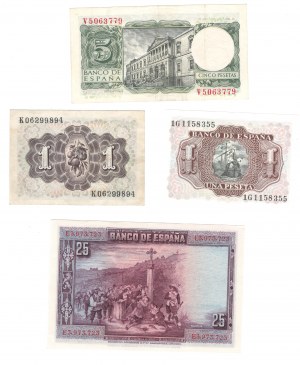 Spain Banco De Espana Banknote Lot (4 Pieces)