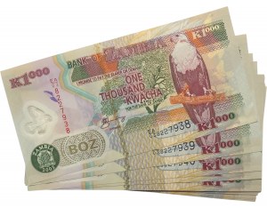 Zambia 2003 1000 Kwacha 18 Consecutive Banknotes