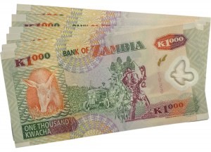 Zambia 2003 1000 Kwacha 18 Consecutive Banknotes