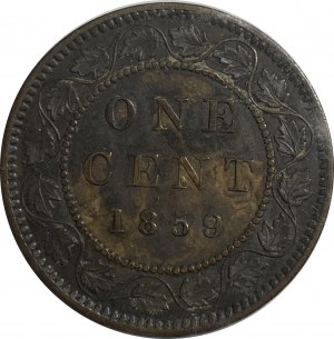 Canada 1859 Wide 9/8 1 Cent