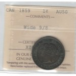 Canada 1859 Wide 9/8 1 Cent