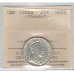 Canada 1902H 25 Cent