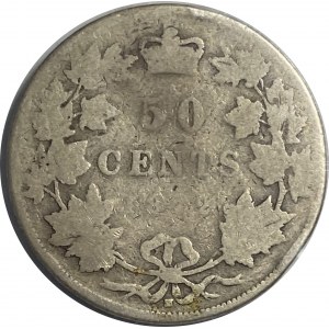 Canada 1872H Inverted A/V 50 Cent