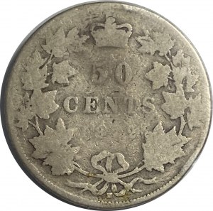 Canada 1872H Inverted A/V 50 Cent