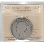 Canada 1872H Inverted A/V 50 Cent