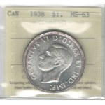 Canada 1938 Silver Dollar