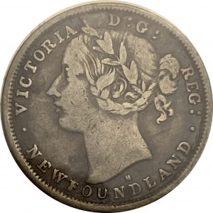 Canada Newfoundland 1876H 20 Cent