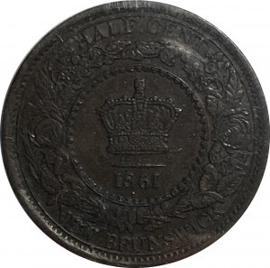 Canada New Brunswick 1861 1/2 Cent