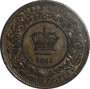 Canada Nova Scotia 1861 1/2 Cent