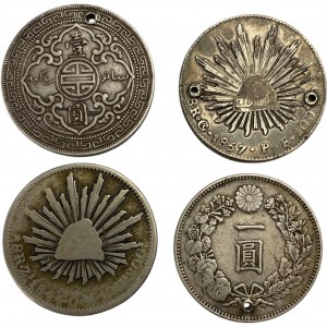 Japan Mexico Great Britain Trade Dollar / Crown Lot (4 pieces)