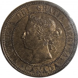Kanada 1891 1 Cent LL LD Obv. 2