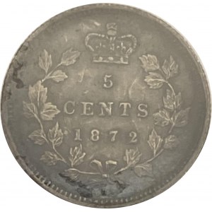 Canada 1872H 5 Cent