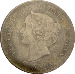 Canada 1886 5 Cent Small 6