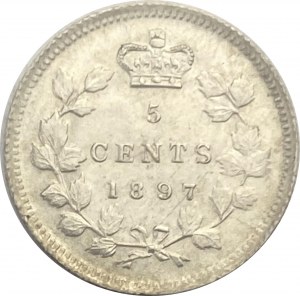Canada 1897 5 Cent Slender/Wide 8