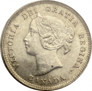 Canada 1897 5 Cent Slender/Wide 8