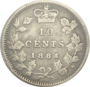 Canada 1886 10 Cent Small 6/6, Obv. 5