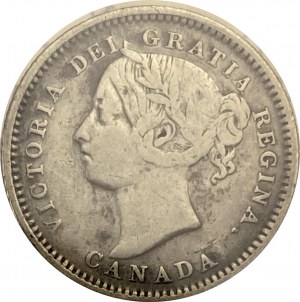 Canada 1886 10 Cent Small 6/6, Obv. 5