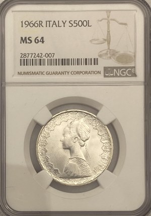 Italy 1966R 500 Lira