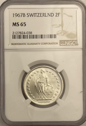 Switzerland 1967B 2 Francs