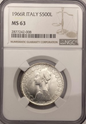 Italy 1966R 500 Lira