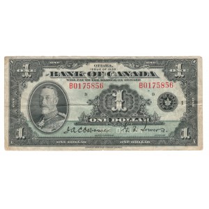 Bank of Canada 1935 $1 Banknote English BC-1b