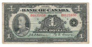 Bank of Canada 1935 $1 Banknote English BC-1b