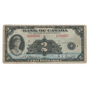 Bank of Canada 1935 $2 Banknote English BC-3