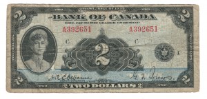 Bank of Canada 1935 $2 Banknote English BC-3