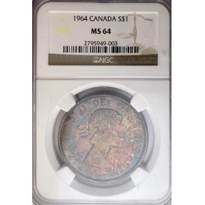 Canada 1964 Silver Dollar