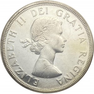 Canada 1964 Silver Dollar Missing Dot