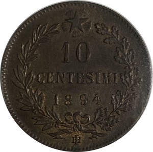 Italy 1894 BI 10 Centesimi