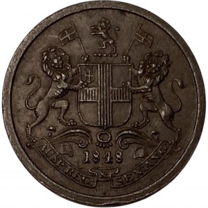 British India East India Company 1848 1/12 Anna