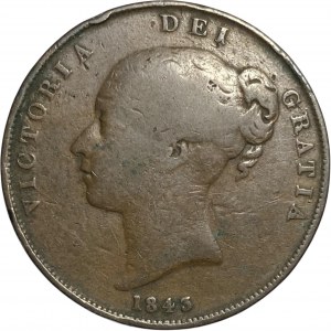 Great Britain 1843 Penny Without Colon After REG