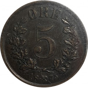 Norway 1875 5 Ore
