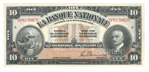 Canada La Banque Nationale $10 Specimen Banknote 510-22-04S