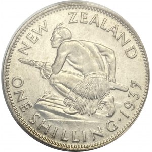 New Zealand 1937 Shilling & 1934 Half Crown (2 Pieces)
