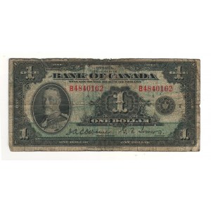 Bank of Canada 1935 $1 Banknote English BC-1b