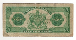 Canada The Royal Bank of Canada 1935 $5 Banknote 630-18-02a
